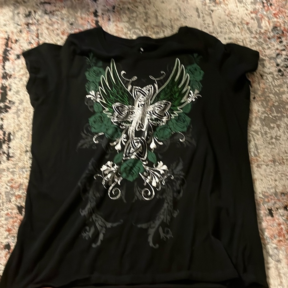 metallic silver design (brand name rubbed off)